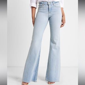 Express Mid Rise Light Wash ‘70s Flare Jeans